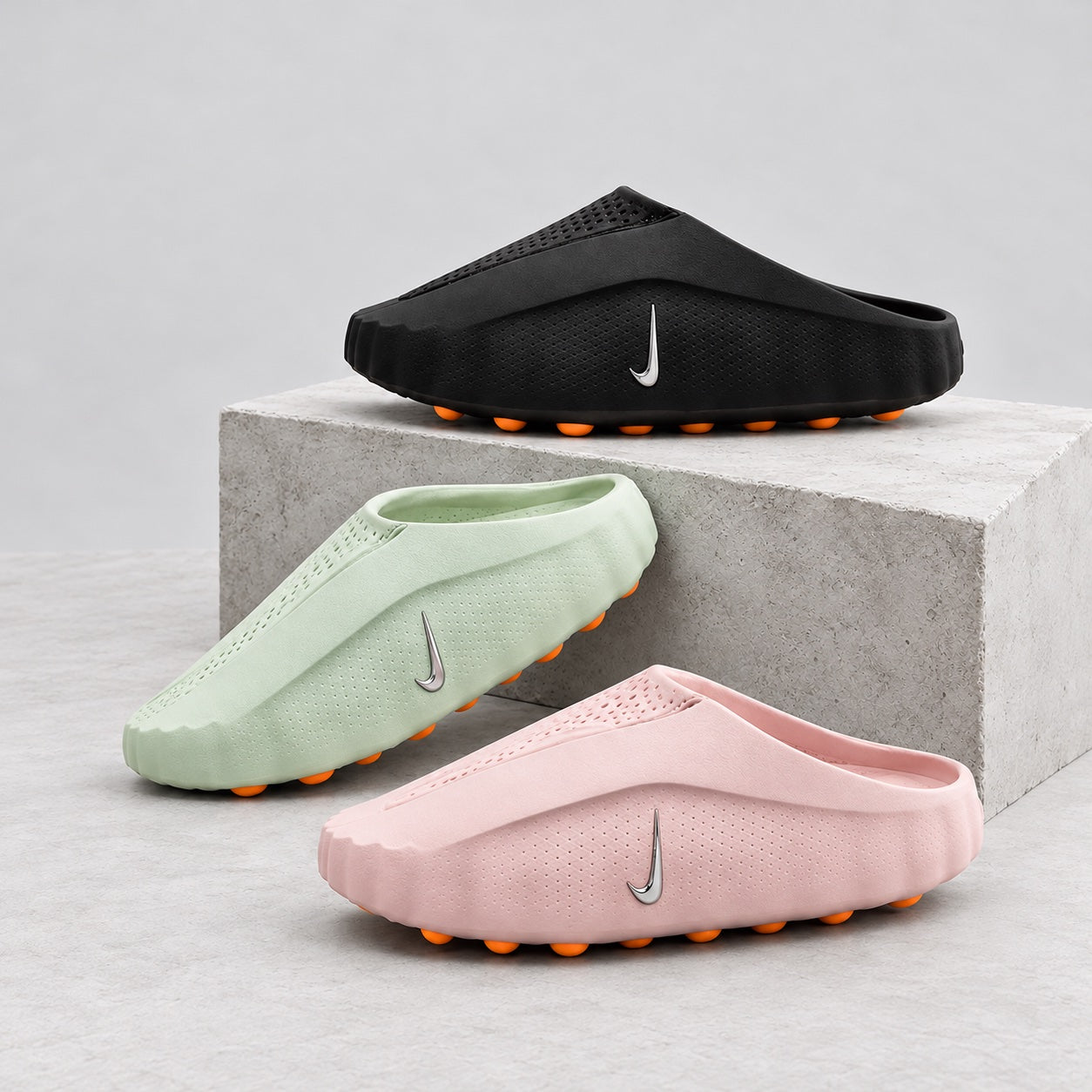 Nike Mind 001 Black Hyper Crimson, Barely Green et Pearl Pink