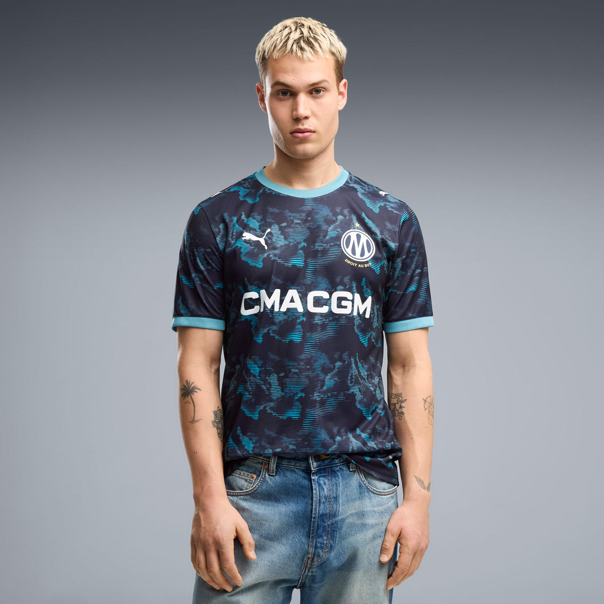 Maillot Olympique de Marseille 2026/27 extérieur — porté