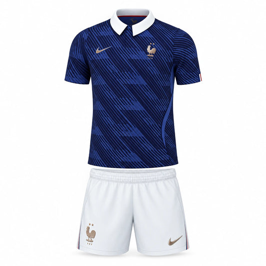 Ensemble France Enfant 2026 domicile : maillot et short inclus