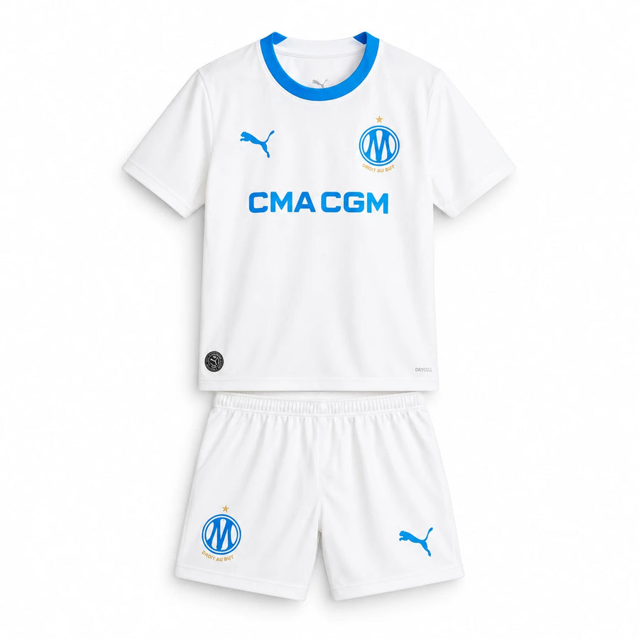 Ensemble OM Enfant 2026/27 domicile : maillot et short inclus