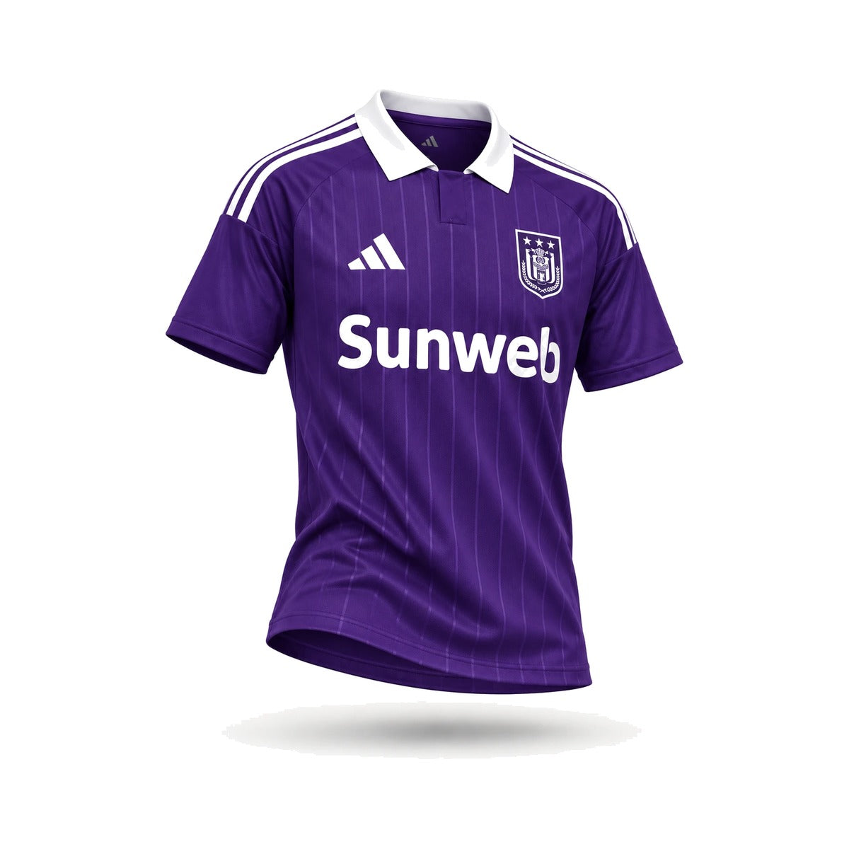 Maillot mauve Anderlecht 2026/27 domicile, vue trois-quarts