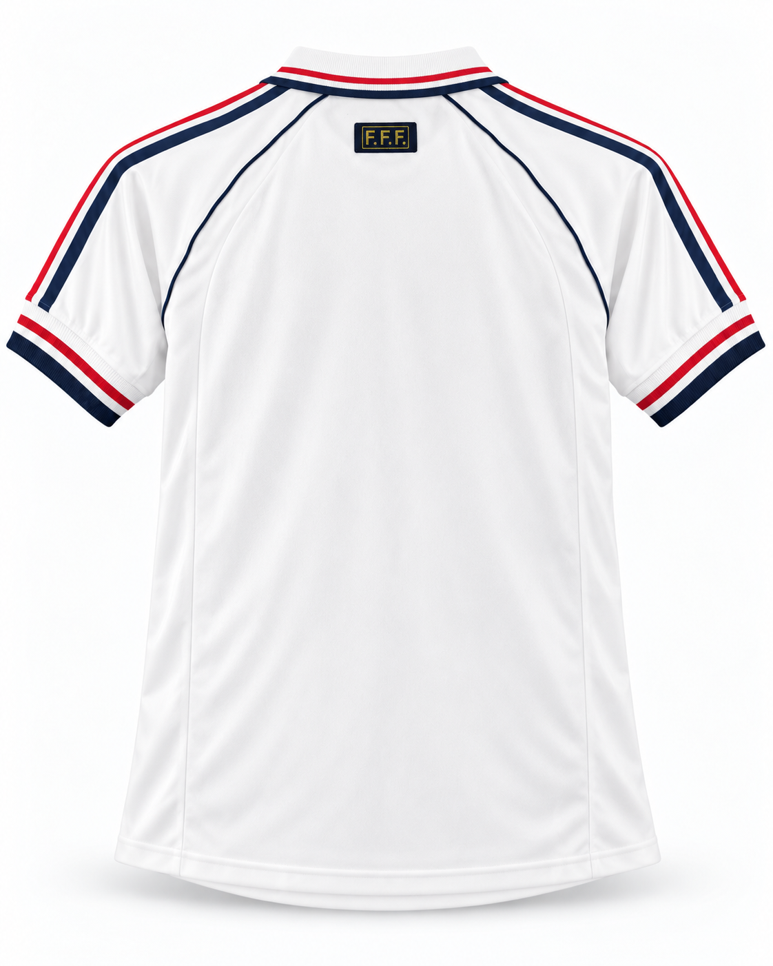 Maillot France 98 extérieur blanc vue arrière sans flocage
