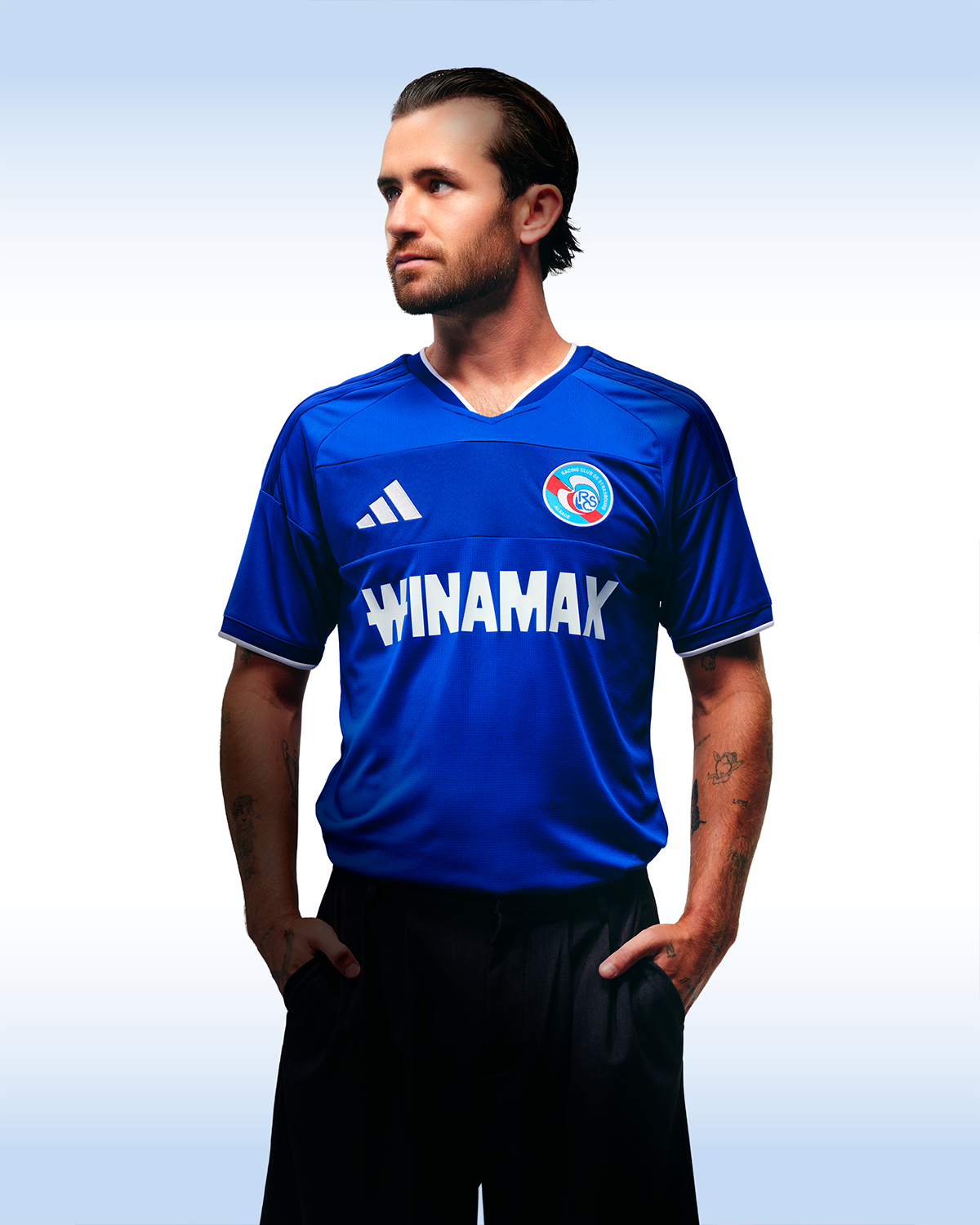 Maillot RC Strasbourg 2026/27 domicile — porté